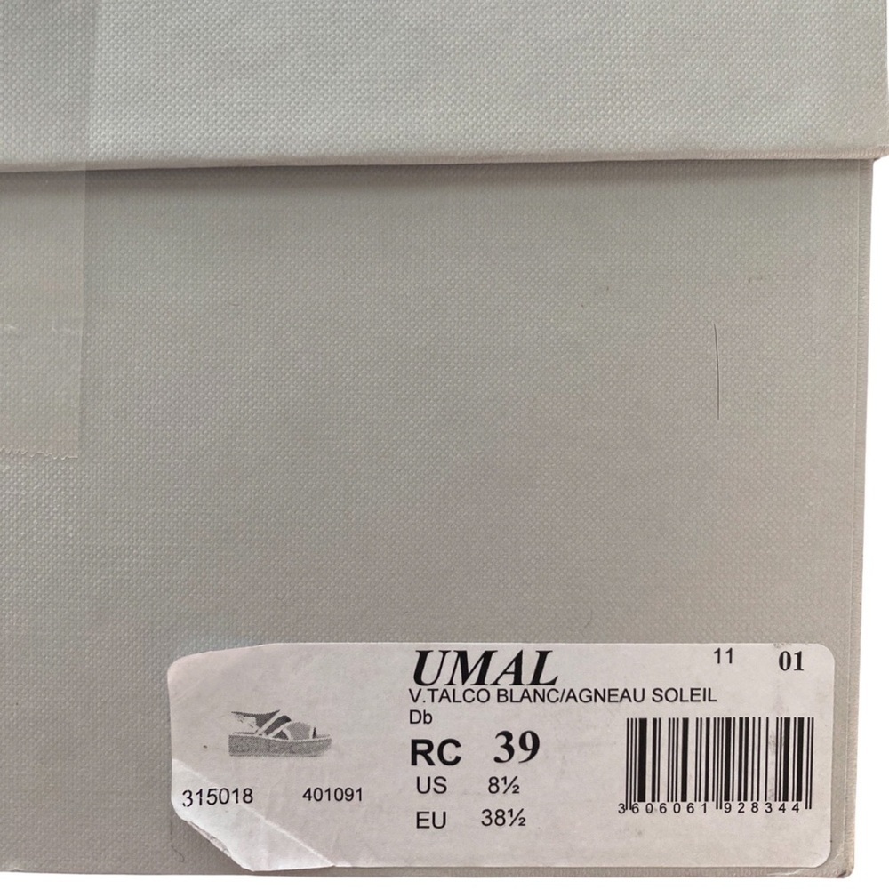 Robert Clergerie Umal Talco Blanc Agneau Soleil Yellow White Sandals 8.5 NWT - Picture 15 of 16
